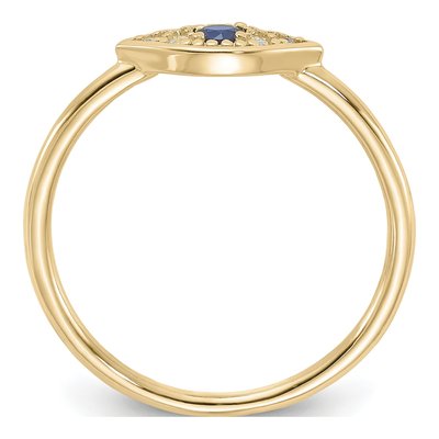 Gold-Plated Sterling Silver CZ Evil Eye Ring – view 3