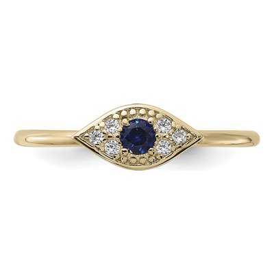 Gold-Plated Sterling Silver CZ Evil Eye Ring – view 5