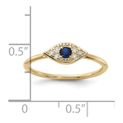 Gold-Plated Sterling Silver CZ Evil Eye Ring – view 6