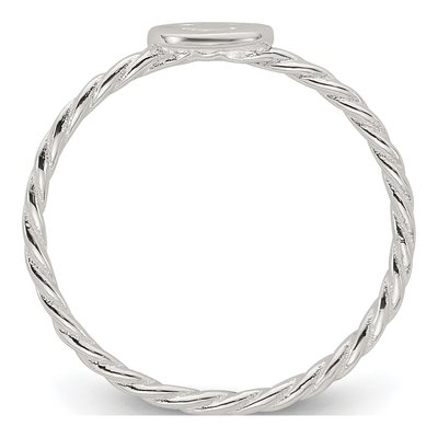 Sterling Silver Smiley Face Twisted Ring – view 3