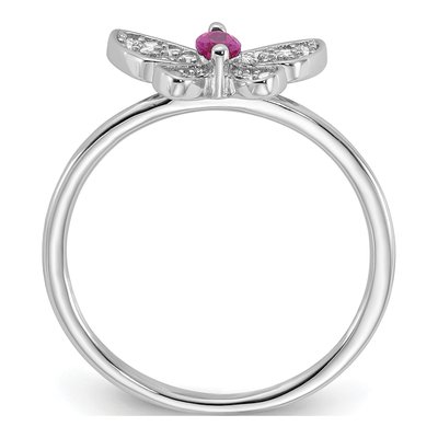 Sterling Silver CZ Butterfly Ring – view 3