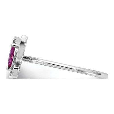 Sterling Silver CZ Butterfly Ring – view 4