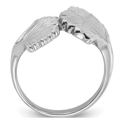 Sterling Silver Ginkgo Leaf Ring – view 3
