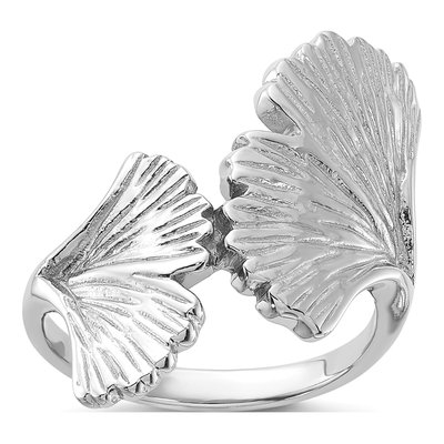 Sterling Silver Ginkgo Leaf Ring