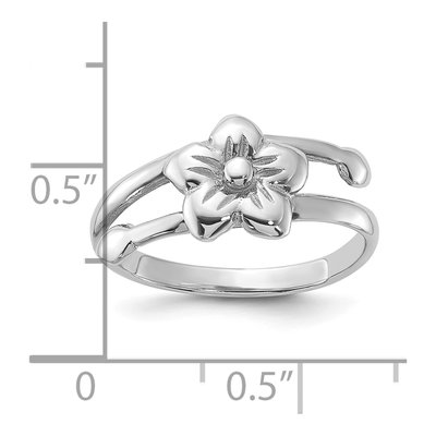 Sterling Silver Flower Ring – view 5