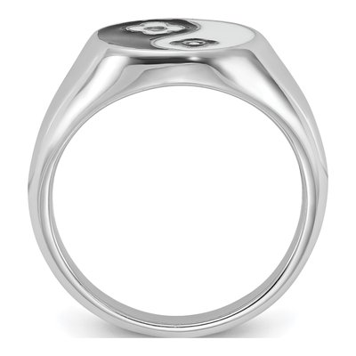 Sterling Silver CZ Yin Yang Ring – view 3