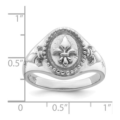 Sterling Silver Fleur de Lis Ring – view 6