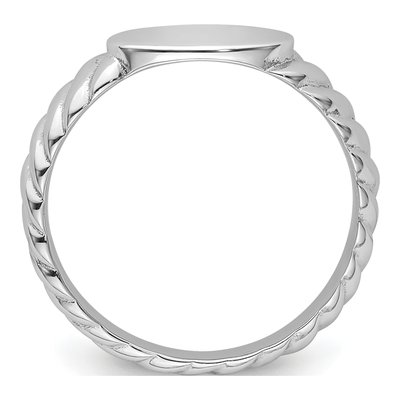 Sterling Silver Twist Signet Ring – view 3