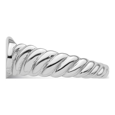 Sterling Silver Twist Signet Ring – view 4