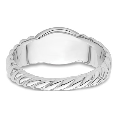 Sterling Silver Twist Signet Ring – view 6