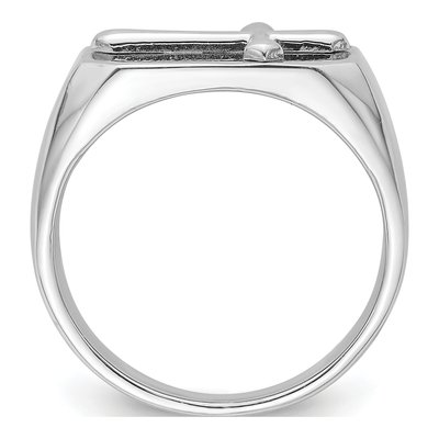 Sterling Silver Cross Signet Ring – view 3