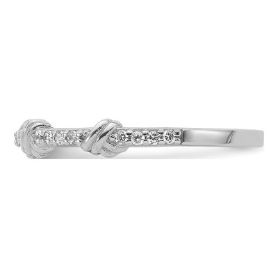 Sterling Silver CZ Knot Ring – view 4