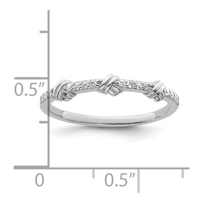 Sterling Silver CZ Knot Ring – view 6