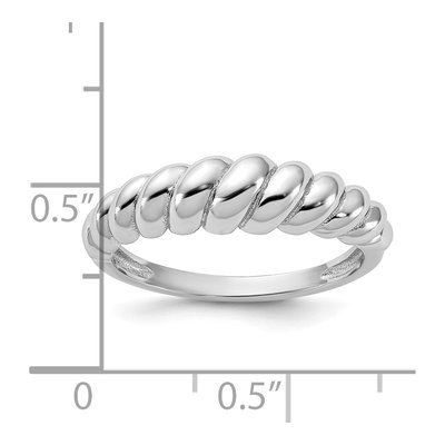 Sterling Silver Scalloped Ring – view 6