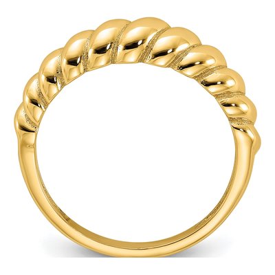 Gold-Plated Sterling Silver Scalloped Ring – view 3