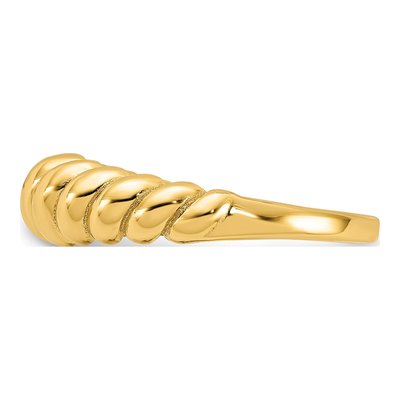Gold-Plated Sterling Silver Scalloped Ring – view 4