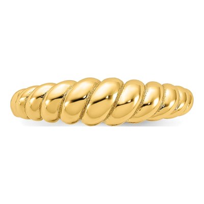 Gold-Plated Sterling Silver Scalloped Ring – view 5