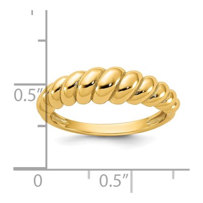 Gold-Plated Sterling Silver Scalloped Ring – view 6