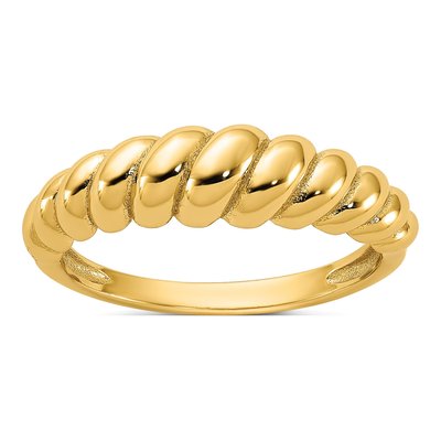 Gold-Plated Sterling Silver Scalloped Ring
