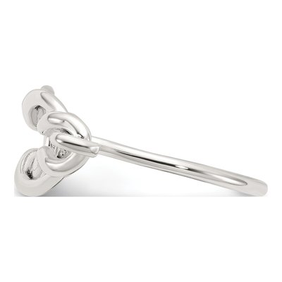 Sterling Silver Double Fancy Knot Ring – view 4