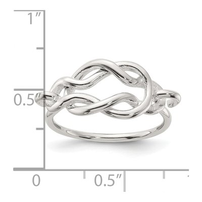 Sterling Silver Double Fancy Knot Ring – view 6