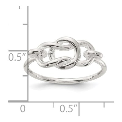 Sterling Silver Fancy Knot Ring – view 6