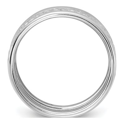 Sterling Silver Textured 3-Ring Band Set – view 3