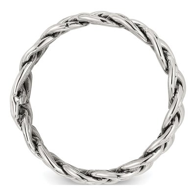 Sterling Silver 6mm Braided Band – view 3