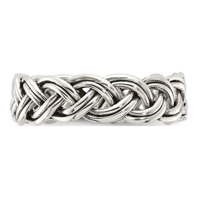 Sterling Silver 6mm Braided Band – view 4
