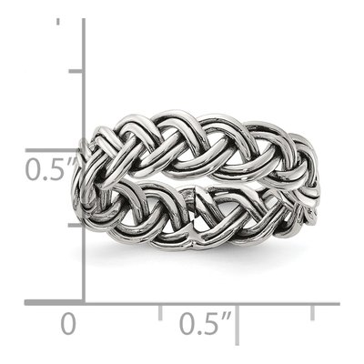 Sterling Silver 6mm Braided Band – view 5