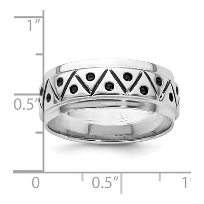 Men's Sterling Silver 8.2mm Zig Zag Band – view 5