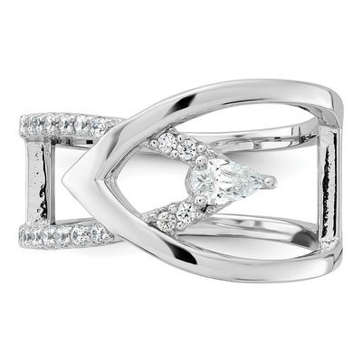 Sterling Silver CZ Fancy Ring – view 5
