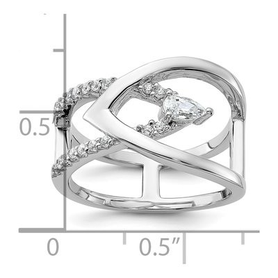 Sterling Silver CZ Fancy Ring – view 6