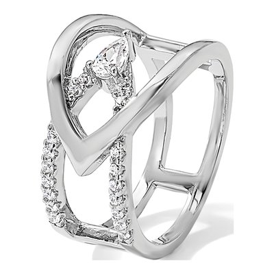 Sterling Silver CZ Fancy Ring – view 8