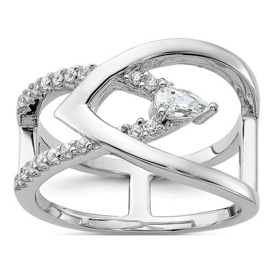 Sterling Silver CZ Fancy Ring