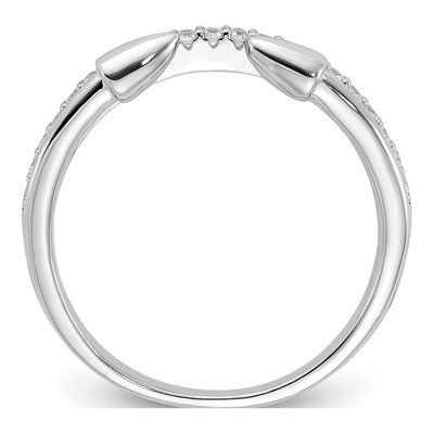 Sterling Silver CZ Open Arrow Ring – view 3