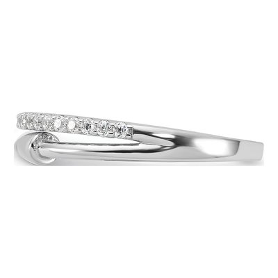 Sterling Silver CZ Open Arrow Ring – view 4
