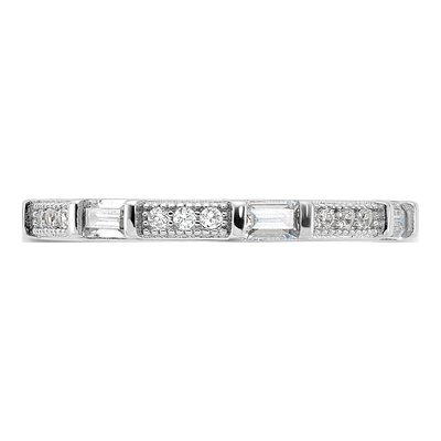 Sterling Silver CZ Eternity Band – view 4