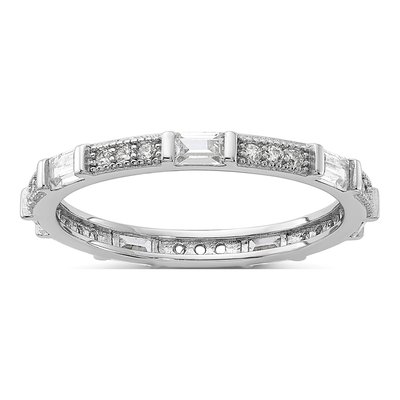 Sterling Silver CZ Eternity Band