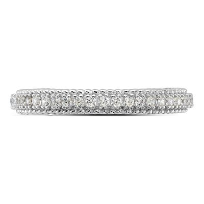 Sterling Silver CZ Eternity Band – view 4