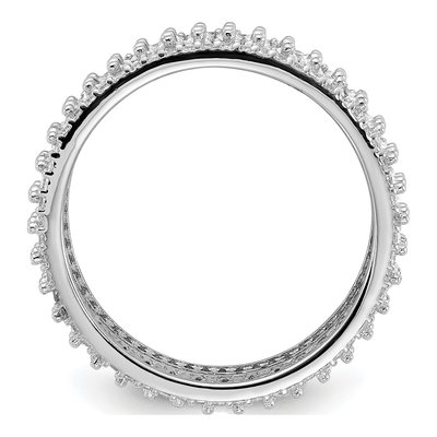 Sterling Silver CZ Eternity Band – view 3