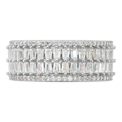Sterling Silver CZ Eternity Band – view 4