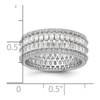 Sterling Silver CZ Eternity Band – view 5