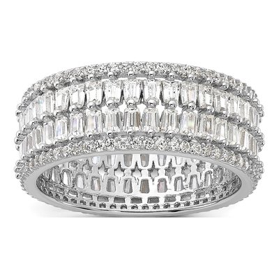 Sterling Silver CZ Eternity Band