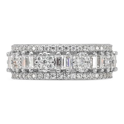 Sterling Silver CZ Eternity Band – view 4