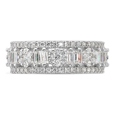 Sterling Silver CZ Eternity Band – view 5