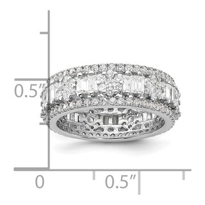 Sterling Silver CZ Eternity Band – view 6