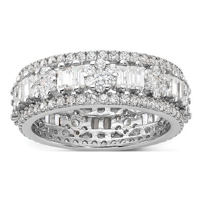 Sterling Silver CZ Eternity Band