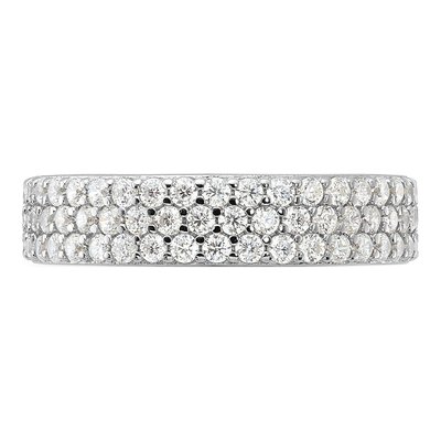 Sterling Silver CZ Eternity Band – view 4