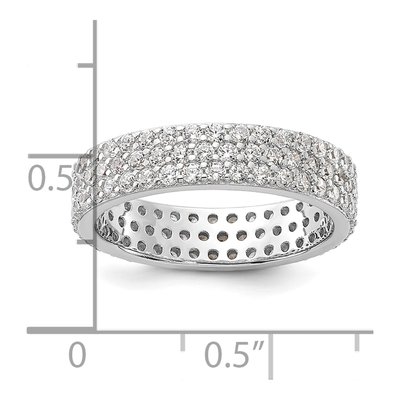 Sterling Silver CZ Eternity Band – view 5